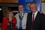 President John, with 100th & 101st members John Channing & Lisa Morris